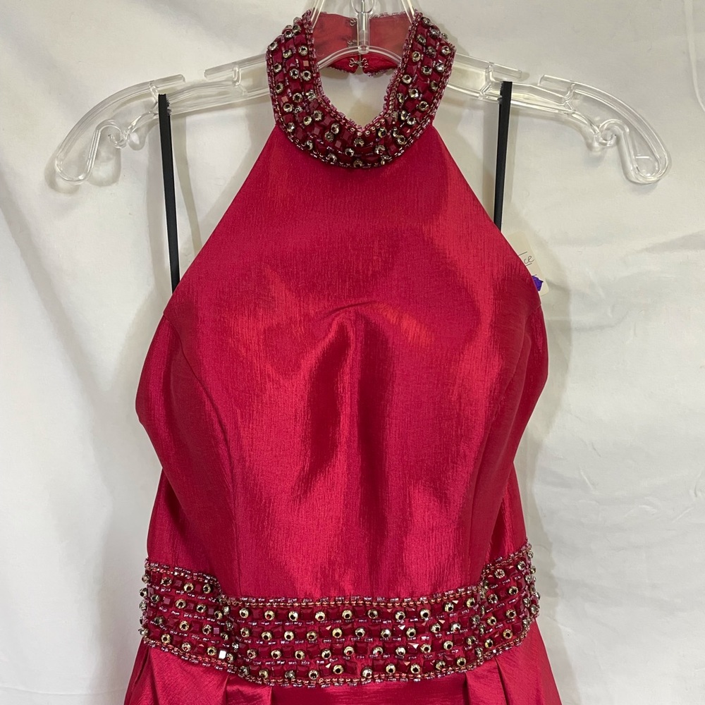 Alyce Paris haltered formal dress with open back